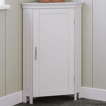 RiverRidge Home Somerset Single Door Corner Cabinet in White, , large