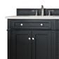 James Martin Vanities Brittany 72" Double Bathroom Vanity in Black Onyx with 3 cm Lime Delight Quartz Top and Rectangular Sinks, , large