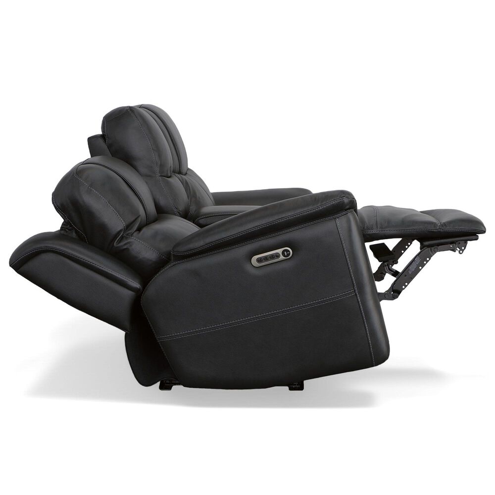 Flexsteel Crew 3-Piece Power Reclining Living Room Set in Raven Black, , large