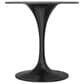Leisuremod LeisureMod Verve Collection 27 Round Dining Table, Black Base with Sintered Stone Grey Top, , large