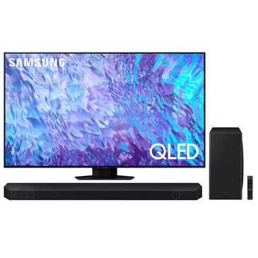 Samsung 55" Class Q80C QLED 4K UHD with HDR - Smart TV + 5.1.2ch Atmos Soundbar, , large
