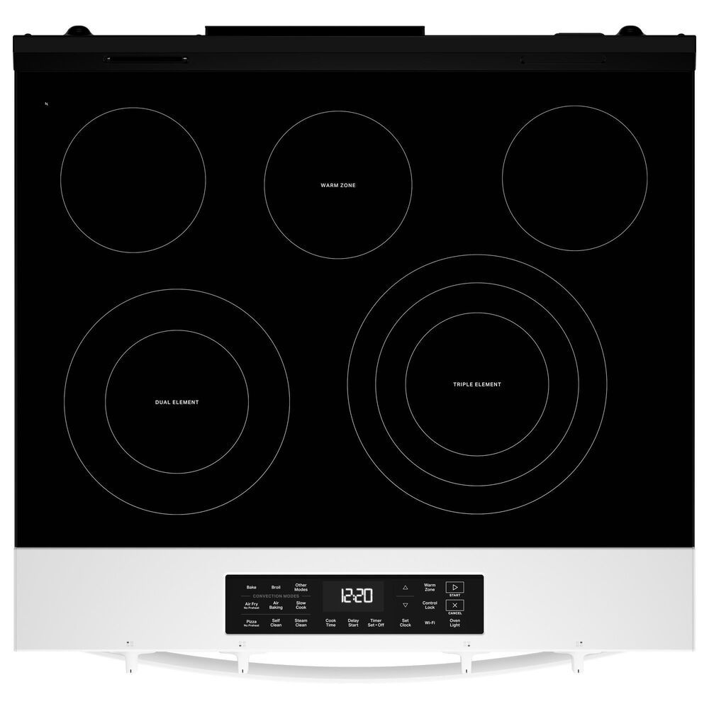 Whirlpool 30" Smart Electric Range with Air Cooking Technology in White, , large