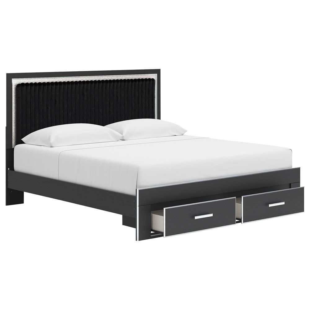 Ashley Zuraleus 3-Piece King Storage Bedroom Set in Matte Black, , large
