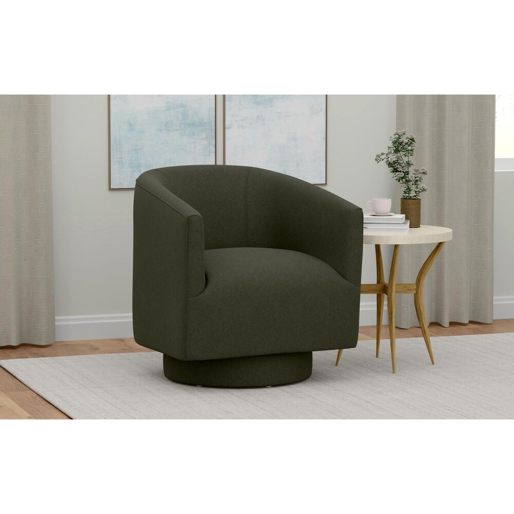 Emerald Home Furnishings Brylee Swivel Accent Chair in Green, , large