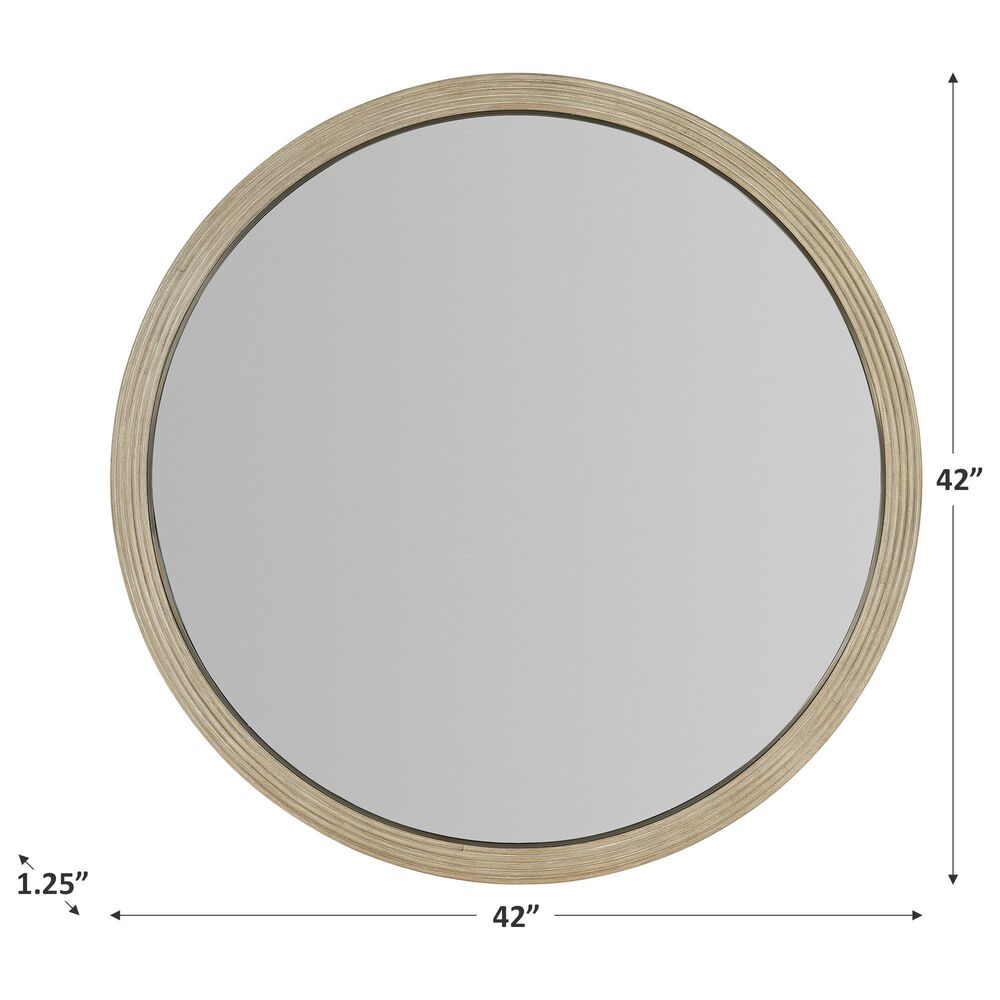 Hooker Furniture Cascade Round Mirror in Taupe, , large