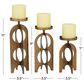 Maple and Jade Contemporary Candle Holder in Gold (Set of 3), , large
