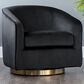 37B Hazel Swivel Lounge Chair in Black Sky Velvet, , large