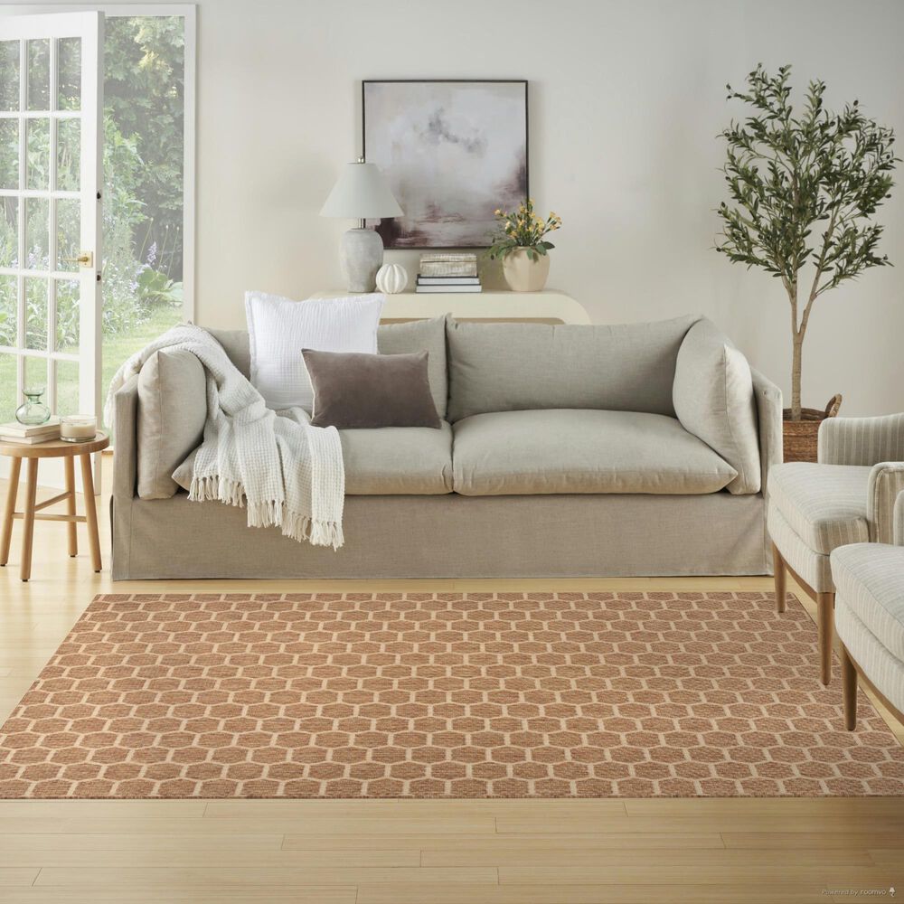 Nourison Twist Reversible 5&#39; x 7&#39; Natural Indoor/Outdoor Area Rug, , large