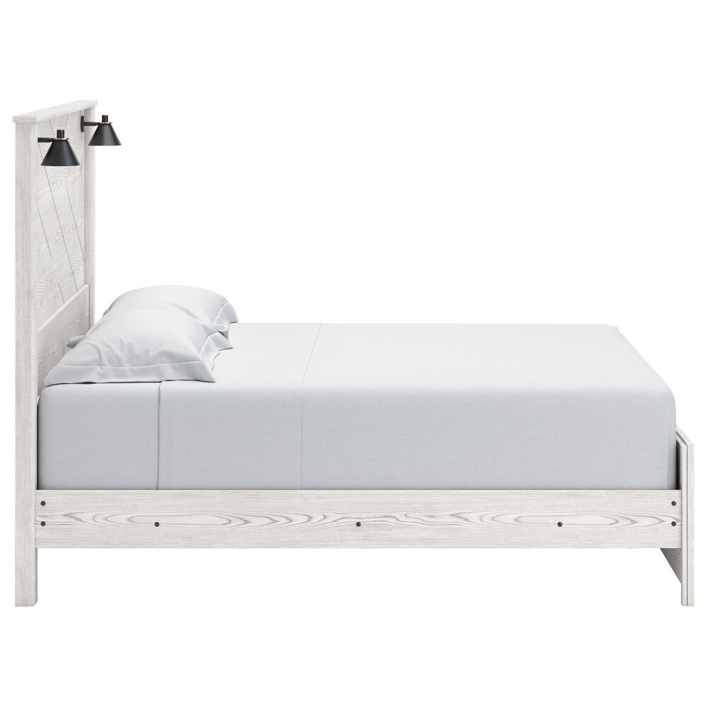 Ashley Gerridan King Panel Bed in White Gray, , large