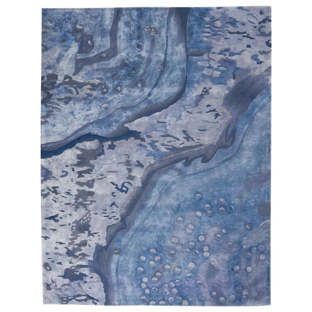 Nourison Prismatic PRS05 8"7" x 11"6" Aqua Area Rug, , large