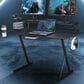Rta Products Llc Carbon Computer Gaming Desk with Shelving in Black, , large