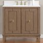 37B Kinsale 36" Single Bathroom Vanity Cabinet in Walnut Drift with White Composite Stone Top and Backsplash, , large