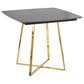 LumiSource Cosmo Square Dinette Table in Black and Gold - Table Only, , large
