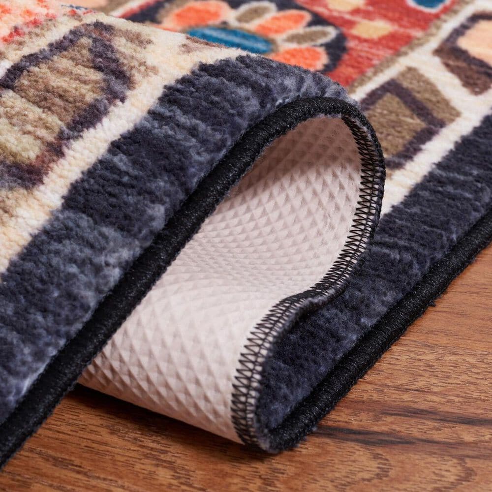 Safavieh Riviera 5&#39;5&quot; x 7&#39;7&quot; Red and Navy Area Rug, , large