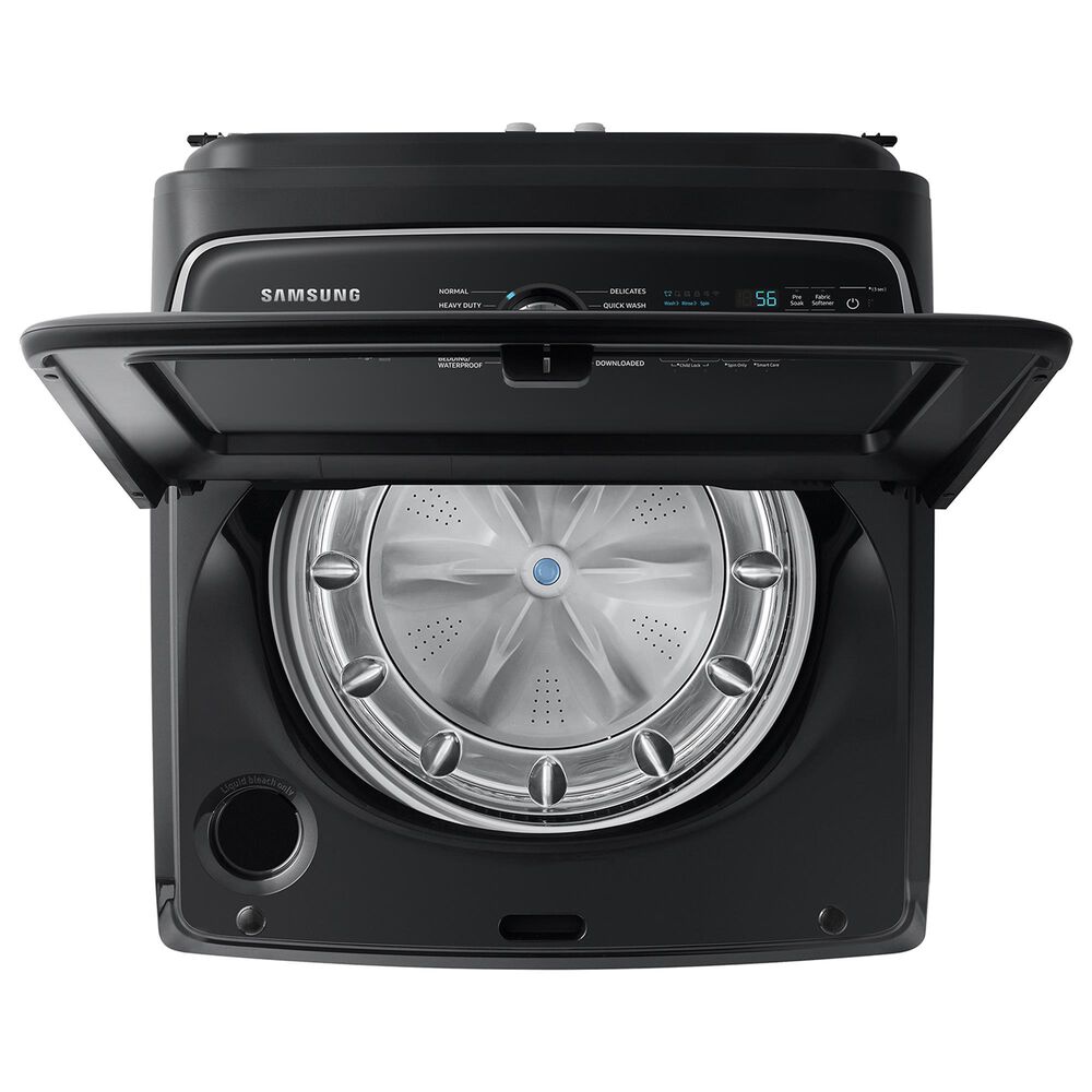 Samsung 5.5 cu. ft. Extra-Large Capacity Smart Top Load Washer with Super Speed Wash in Brushed Black, , large