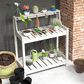 HOMLUX Outdoor Storage Potting Bench in White, , large