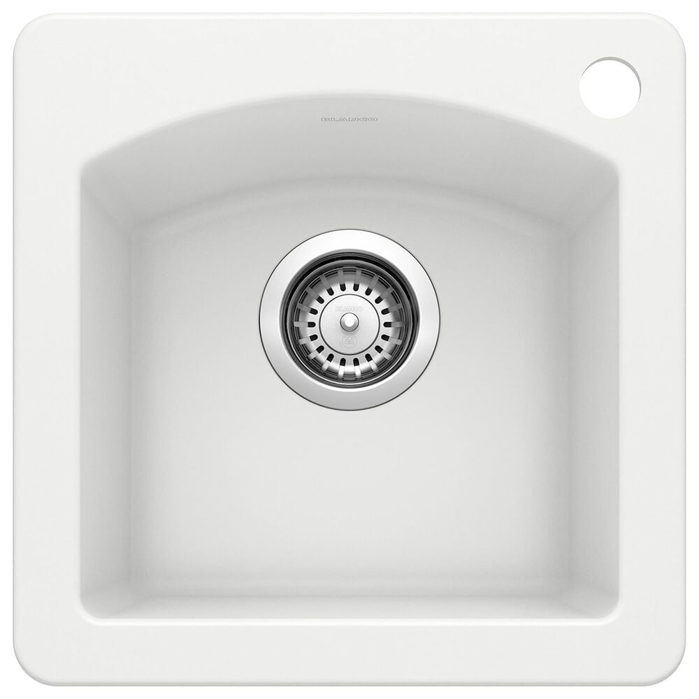 Blanco Diamond 15" Dual Mount Bar Sink in White, , large
