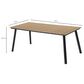 Hearth and Haven Outdoor Rectangular Dining Table with Umbrella Hole in Yellow - Table Only, , large
