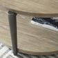 Ashley Dyonton Round Cocktail Table in Light Grayish Brown and Gunmetal, , large