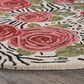 L&R Resources Sinuous Rose Garden 4" Round Multicolor Area Rug, , large