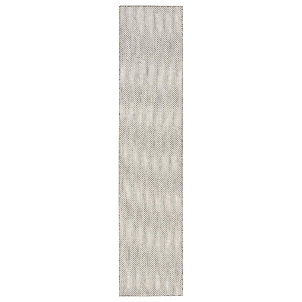 Nourison Courtyard Ivory and Silver 2"2" x 16" Indoor/Outdoor Runner, , large