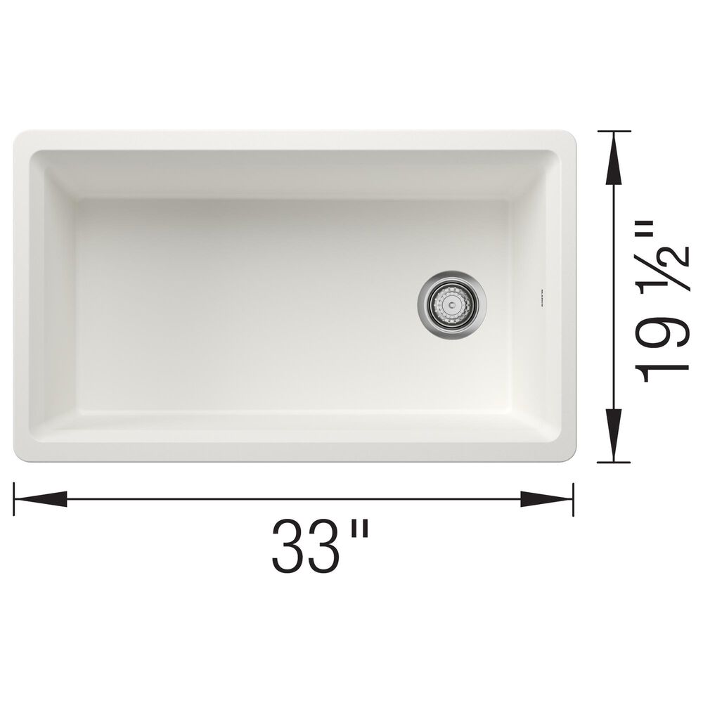 Blanco Inteos 33&quot; Undermount Single Bowl Kitchen Sink in White, , large