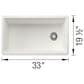Blanco Inteos 33" Undermount Single Bowl Kitchen Sink in White, , large