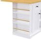 HOMLUX 53inch Large Kitchen Island in White(Three Packages), , large