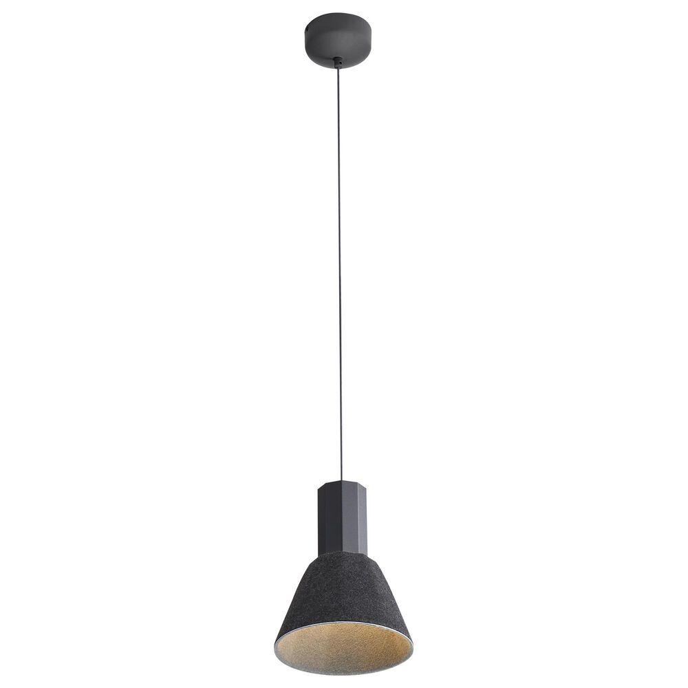 Golden Lighting Faroe 8" 1-Light LED Pendant in Flecked Black and Grey, , large