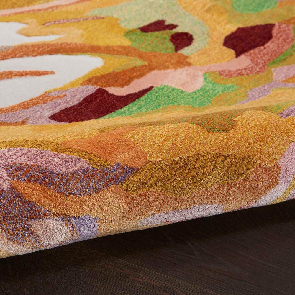 Nourison Prismatic 2&#39; x 3&#39; Golden Yellow, Ivory, Pink, Red, Purple, Grey and Black Area Rug, , large