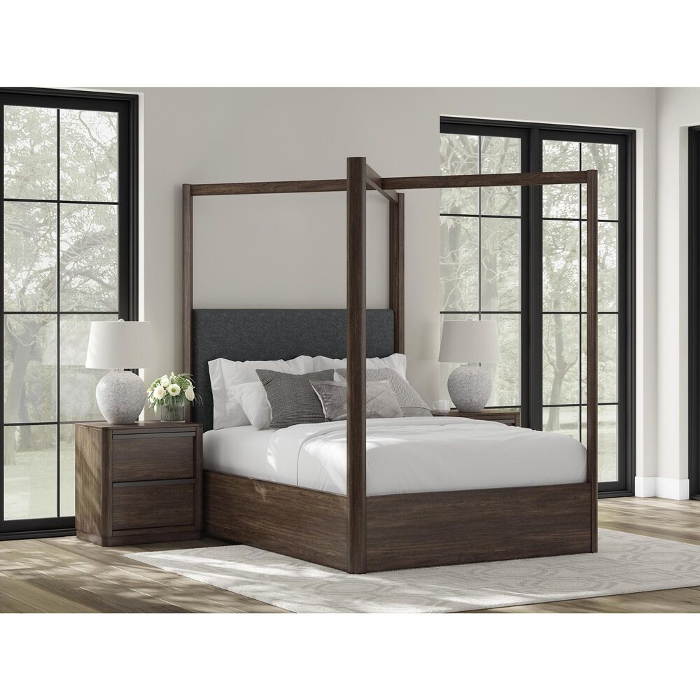 Ashley Dilenno Queen Canopy Bed in Dark Brown, , large