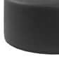 Jaxx Candler Faux Leather Ottoman in Black, , large