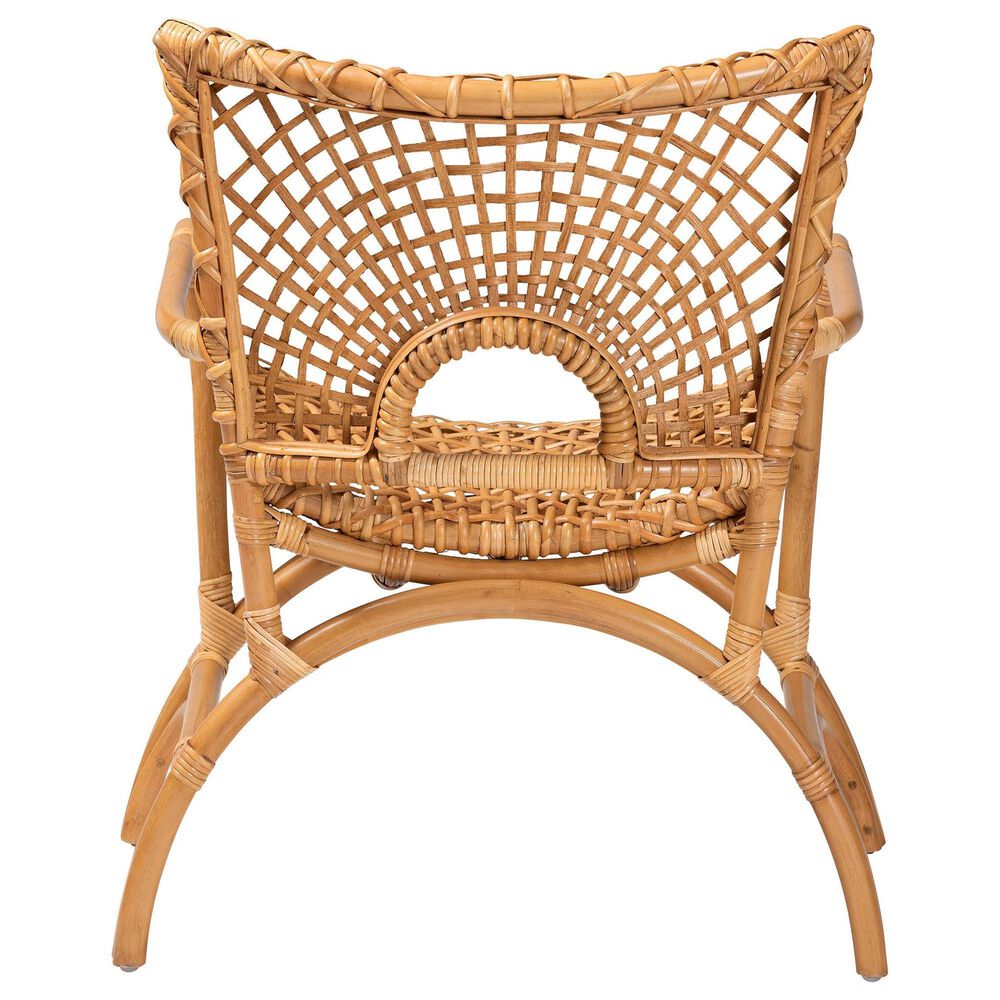 Baxton Studio Mamba Arm Chair in Light Honey, , large