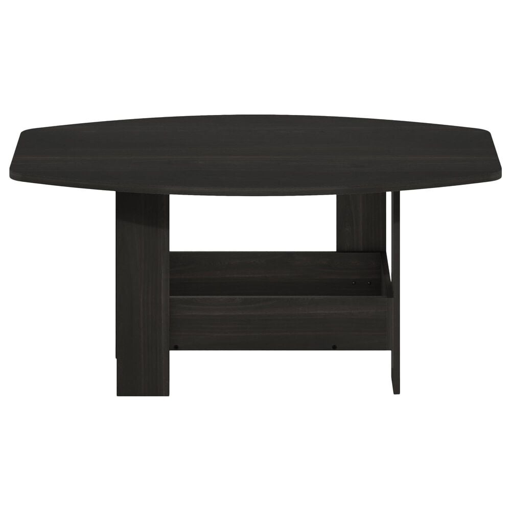 HOMLUX 2-Tier Oval Coffee Table in Espresso, , large
