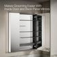 Kohler Maxstow 32" x 40" Lighted Medicine Cabinet in Dark Anodized Aluminum, , large
