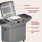 Tytus Emberwood Grill and Prep Cart with Gas Tabletop Pizza Oven in Gunmetal Gray, , large
