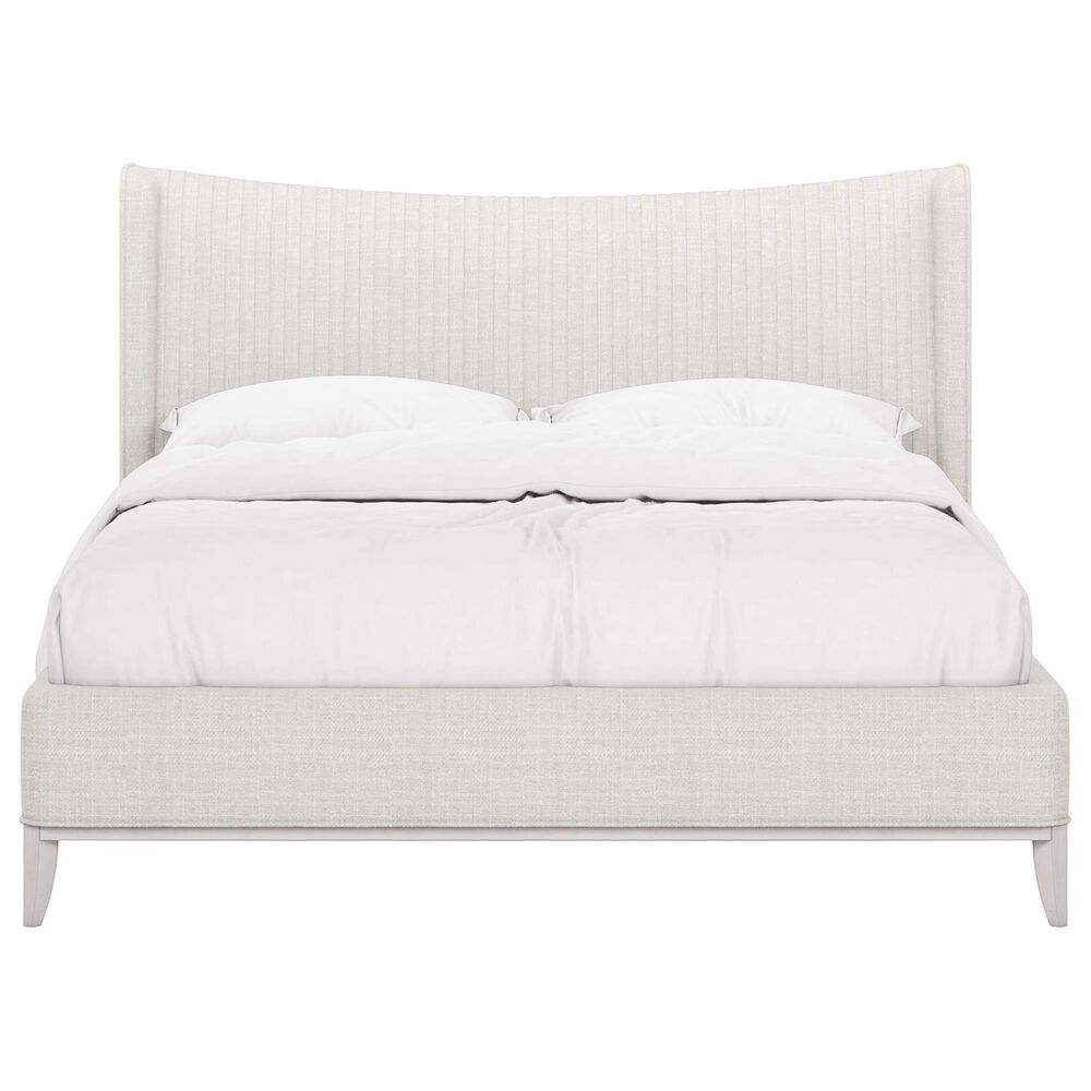 Vantage Mezzanine King Upholstered Wingback Bed with Dresser and Nightstand in Dove Gray, , large