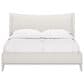 Vantage Mezzanine King Upholstered Wingback Bed with Dresser and Nightstand in Dove Gray, , large