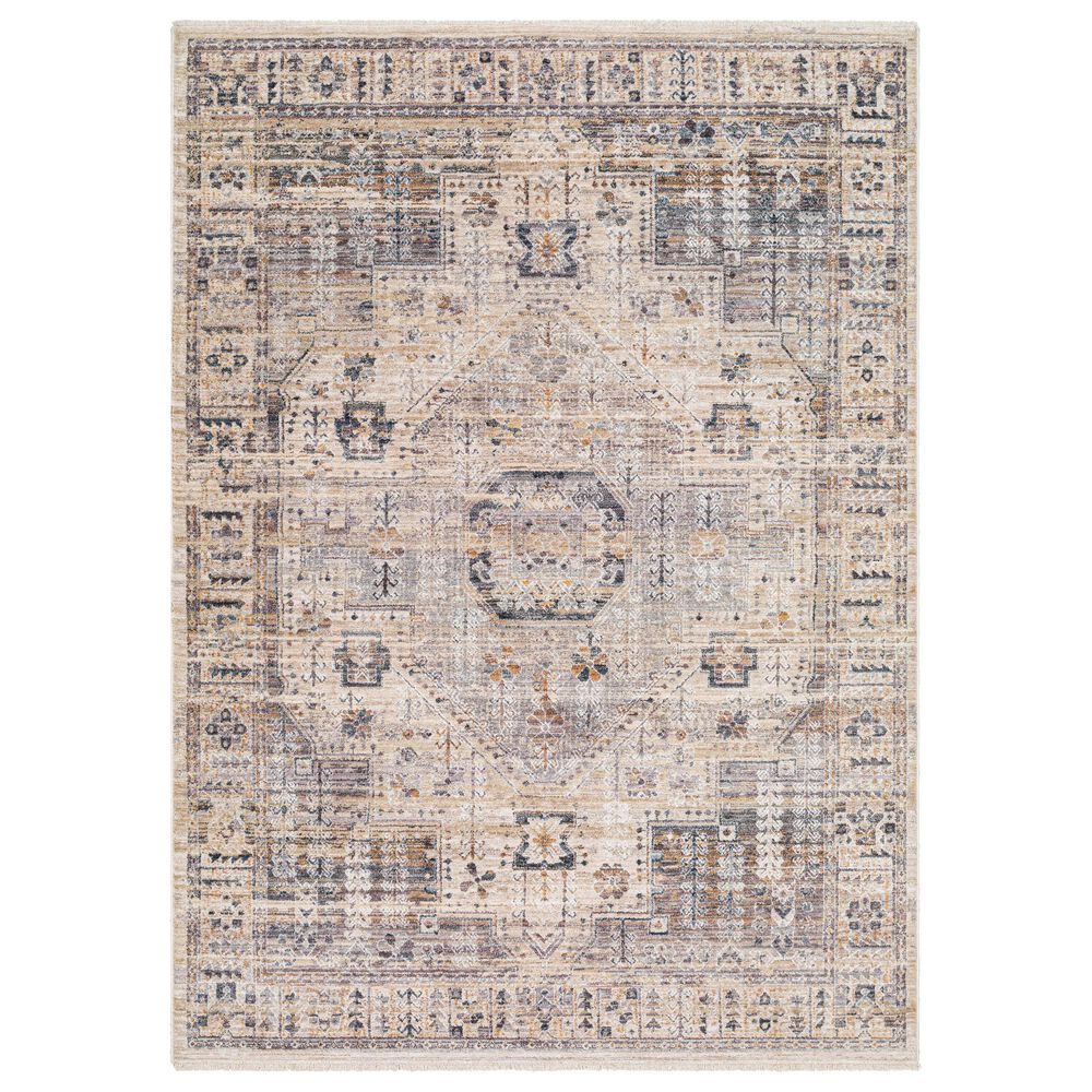 Surya Aida AAD-2307 2" x 2"11" Beige, Medium Gray, Tan, Ivory, Deep Teal and Charcoal Area Rug, , large
