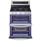 LG 6.9 cu. ft. Smart Gas Double Oven Freestanding Range with ProBake Convection and Air Fry in Stainless Steel, , large