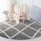 Safavieh Venus Shag VNS681J 6"7" Round Grey and Ivory Area Rug, , large