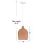 Creative Coop Sienna 1-Light Large Pendant with Terra Cotta Shape in White, , large
