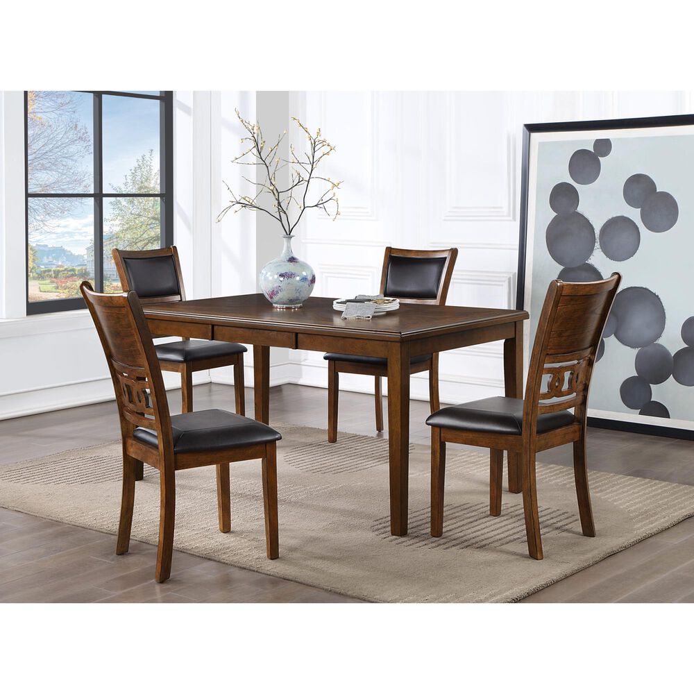 New Heritage Gia Side Chair with Black Cushion in Warm Brown, , large