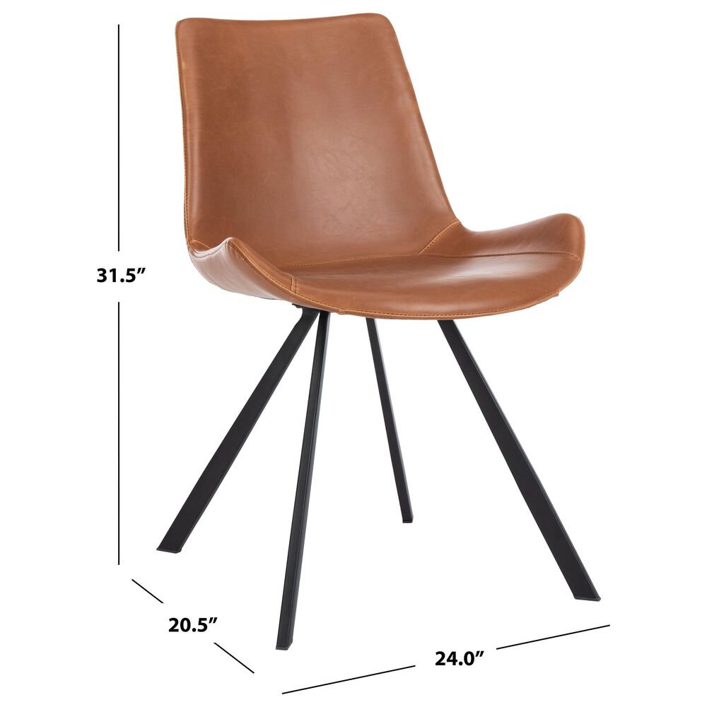 Safavieh Terra Accent Chair in Light Brown/Black &#40;Set of 2&#41;, , large
