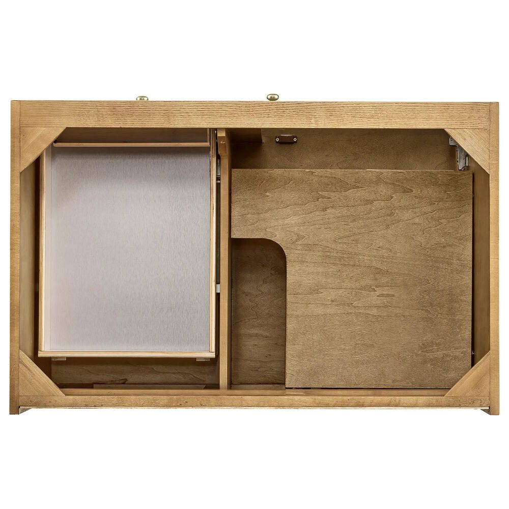 James Martin Vanities Laurent 36&quot; Single Bathroom Vanity in Light Natural Oak with 3 cm Arctic Fall Solid Surface Top and Rectangular Sink, , large