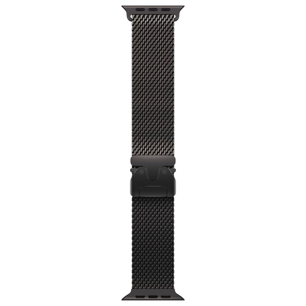 Apple Watch Ultra 3 (GPS+Cellular) 49mm Titanium Case with Titanium Milanese Loop - Medium in Black and 2-Year AppleCare+, , large