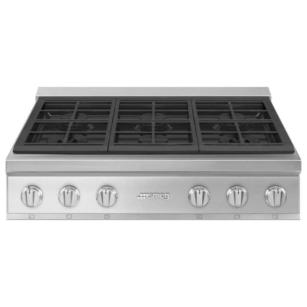 SMEG 36" Portofino Gas Rangetop in Stainless Steel, , large