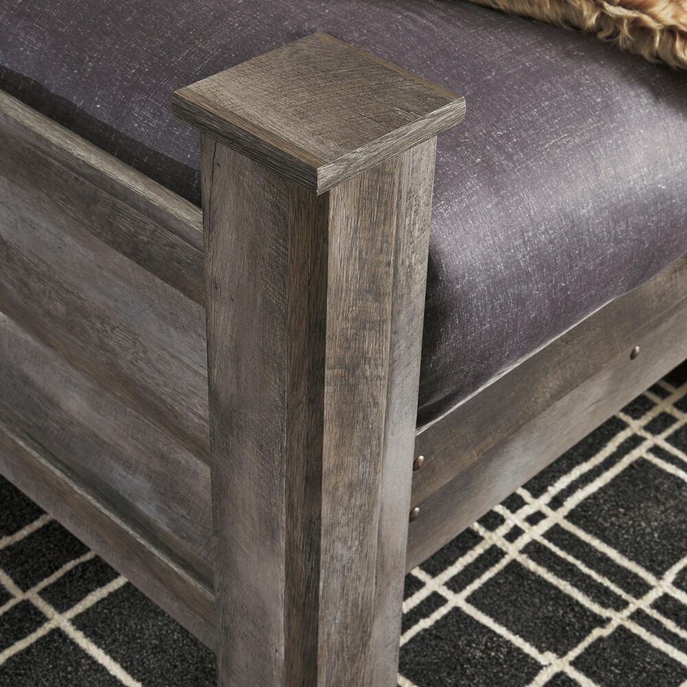 Ashley Wynnlow King Poster Bed in Gray, , large