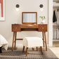 Linon Home Decor Viola Vanity with Stool in Walnut, , large