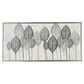 Maple and Jade 27" x 55" Leaf Canvas Wall Art with Frame in Black, Gray, Silver, Brown and Green, , large